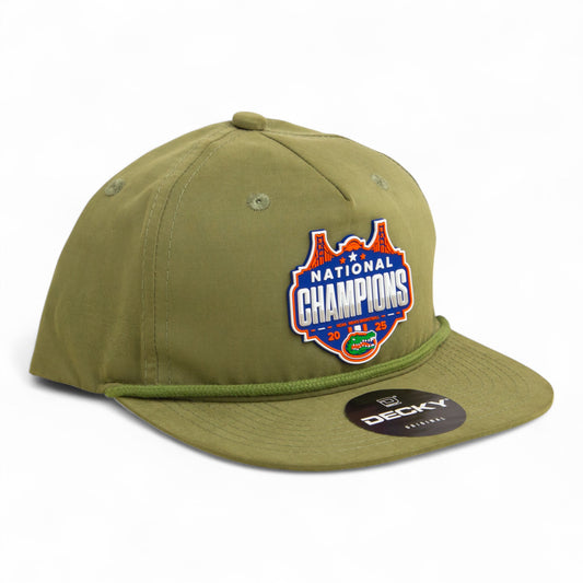 Florida Gators 2025 Basketball National Champions 3D Classic Rope Hat- Loden