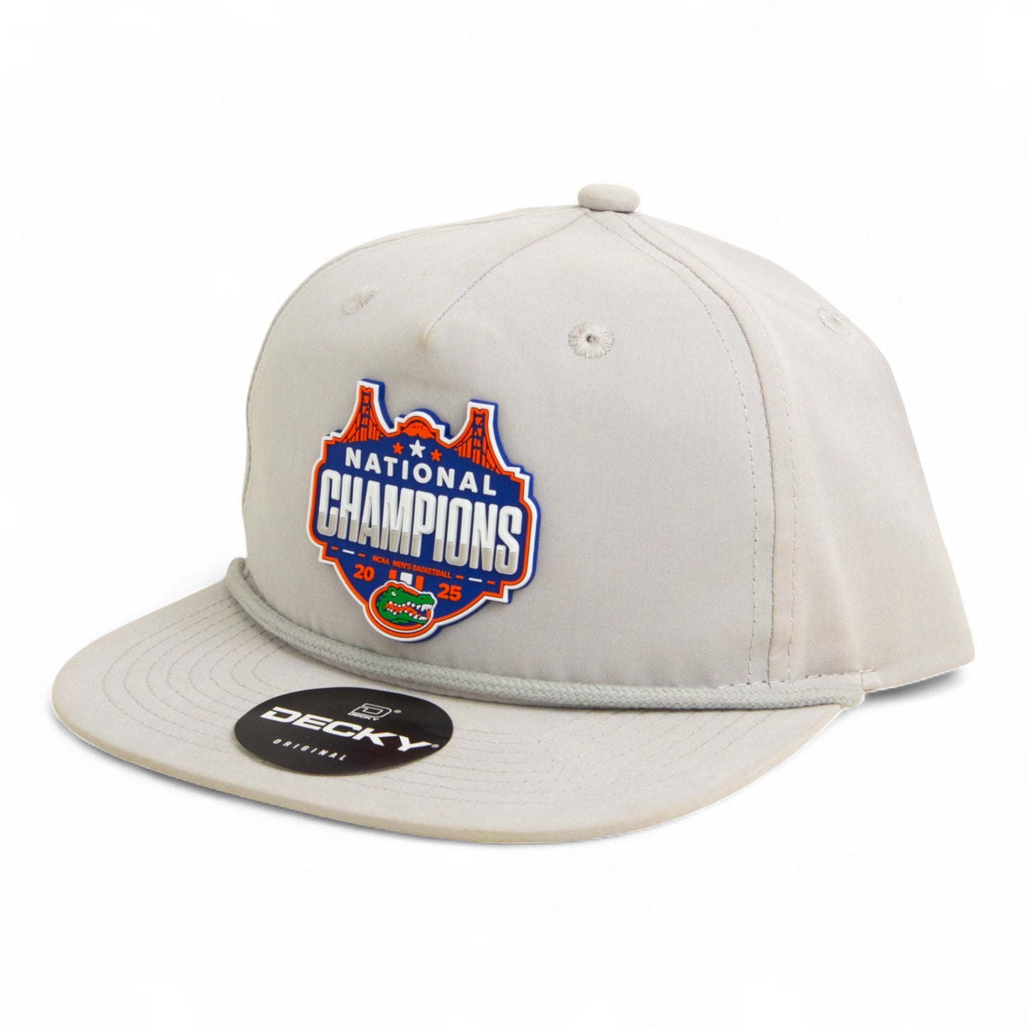 Florida Gators 2025 Basketball National Champions 3D Classic Rope Hat- Grey