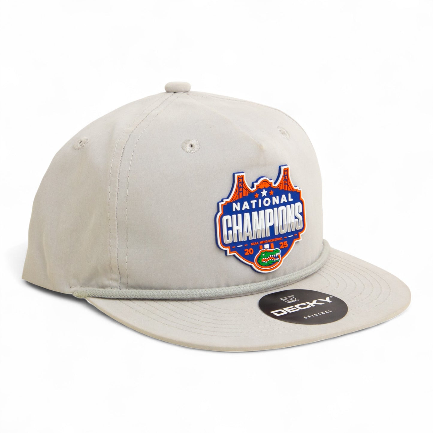 Florida Gators 2025 Basketball National Champions 3D Classic Rope Hat- Grey
