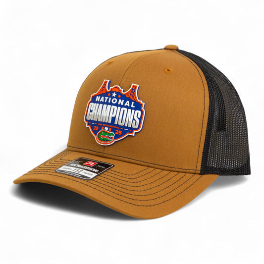 Florida Gators 2025 Final Four National Champions Snapback Trucker Hat- Caramel/ Black