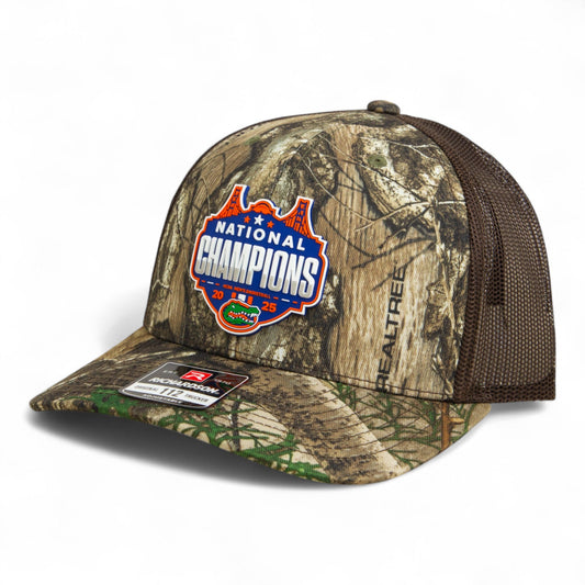 Florida Gators 2025 Final Four National Champions Snapback Trucker Hat- Realtree Edge/ Brown