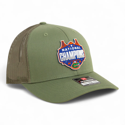 Florida Gators 2025 Basketball National Champions Snapback Trucker Hat- Loden