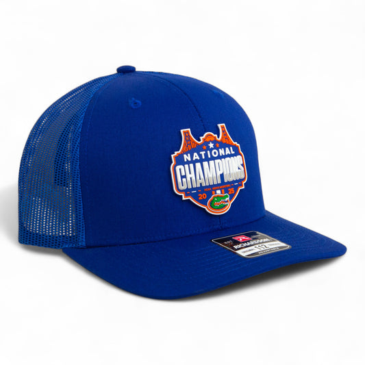 Florida Gators 2025 Basketball National Champions Snapback Trucker Hat- Royal