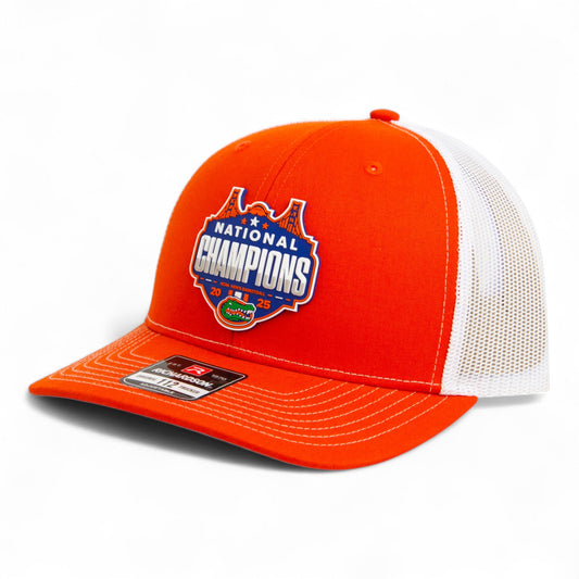 Florida Gators 2025 Final Four National Champions Snapback Trucker Hat- Orange/ White