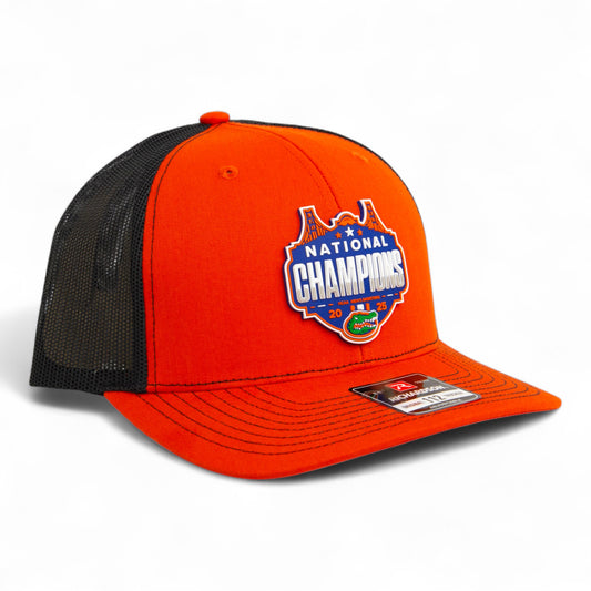 Florida Gators 2025 Basketball National Champions Snapback Trucker Hat- Orange/ Black