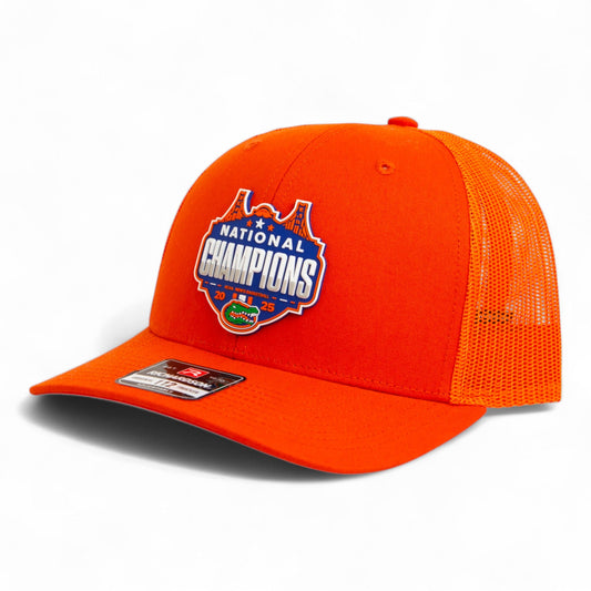 Florida Gators 2025 Final Four National Champions Snapback Trucker Hat- Orange