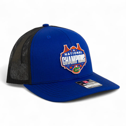 Florida Gators 2025 Basketball National Champions Snapback Trucker Hat- Royal/ Black