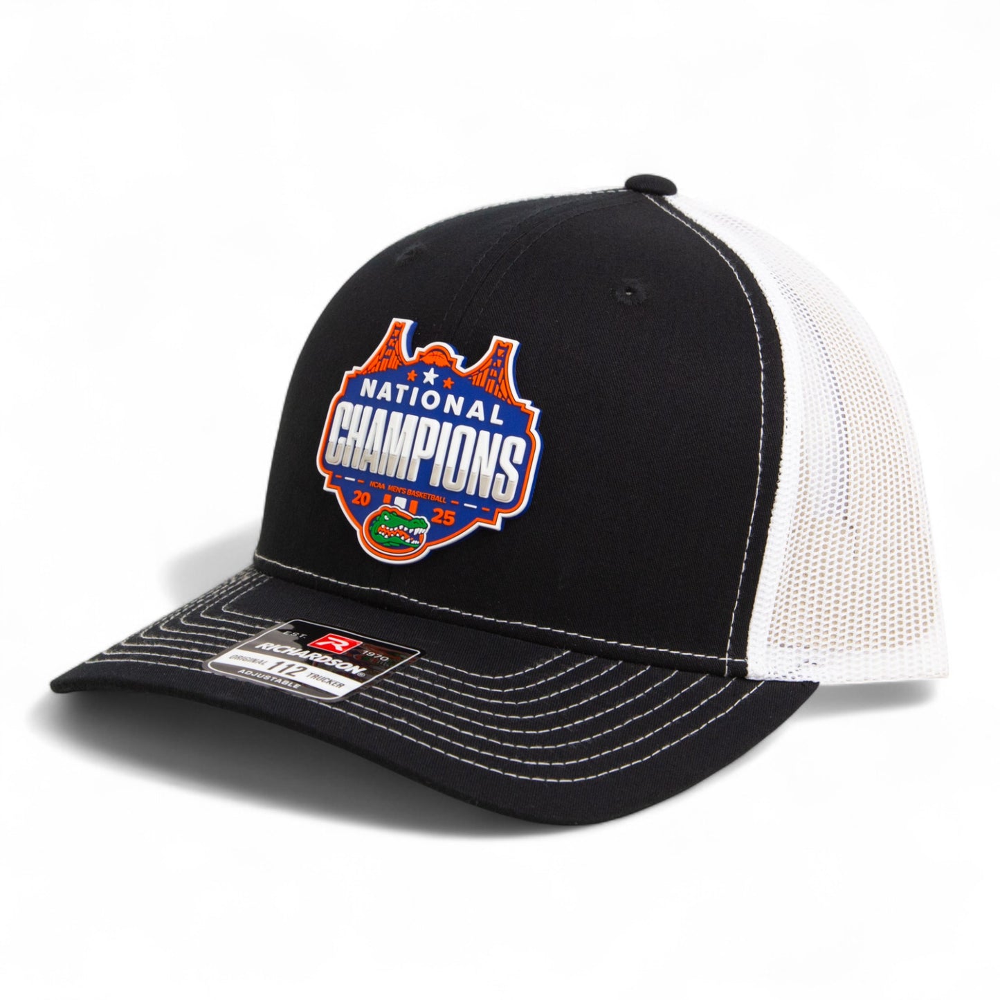 Florida Gators 2025 Basketball National Champions Snapback Trucker Hat- Black/ White