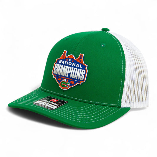 Florida Gators 2025 Final Four National Champions Snapback Trucker Hat- Green/ White