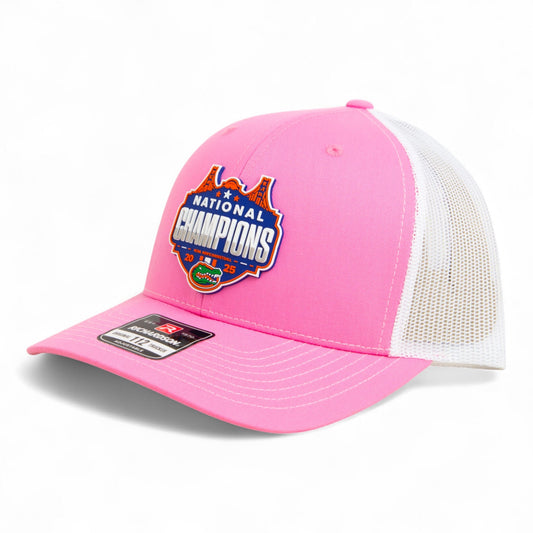 Florida Gators 2025 Final Four National Champions Snapback Trucker Hat- Pink/ White
