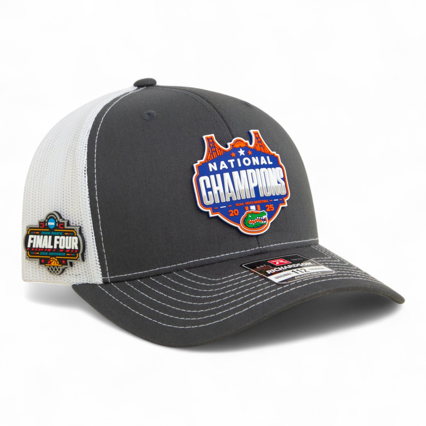 Florida Gators 2025 Final Four National Champions Snapback Trucker Hat- Charcoal/ White