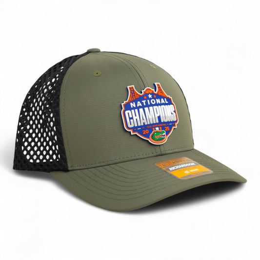 Florida Gators 2025 Basketball National Champions 3D Snapback Tilikum Trucker Hat- Loden/ Black