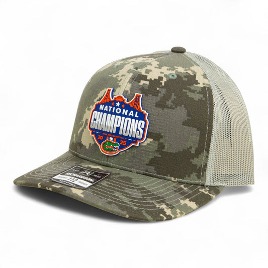 Florida Gators 2025 Final Four National Champions Snapback Trucker Hat- Military Digital Camo