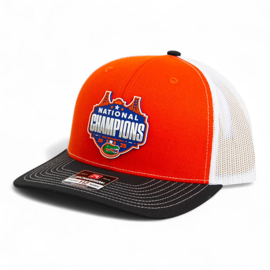 Florida Gators 2025 Final Four National Champions Snapback Trucker Hat- Orange/ White/ Black