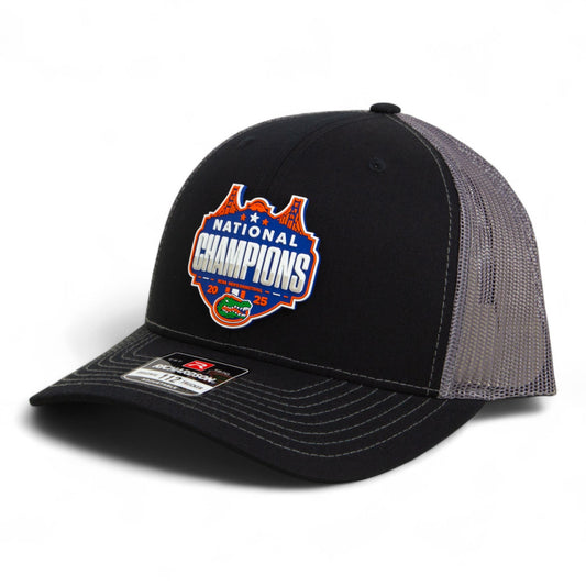 Florida Gators 2025 Final Four National Champions Snapback Trucker Hat- Black/ Charcoal