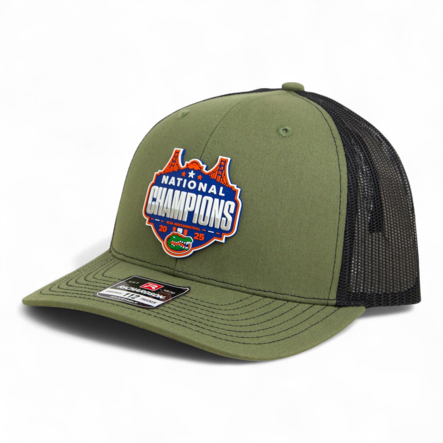 Florida Gators 2025 Basketball National Champions Snapback Trucker Hat- Loden/ Black