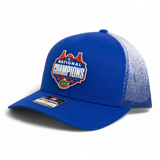 Florida Gators 2025 Final Four National Champions Snapback Trucker Hat- Royal Fade