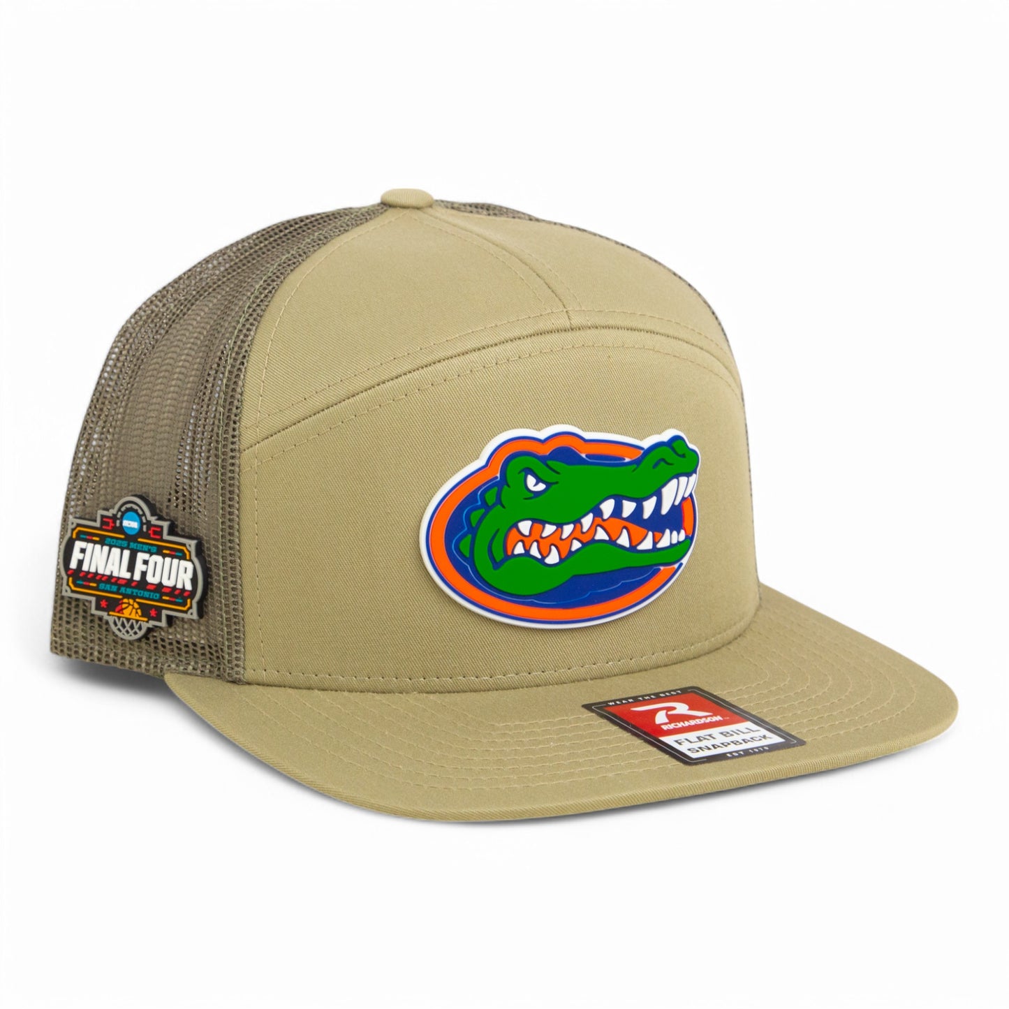 Florida Gators 2025 Final Four 3D Snapback Seven-Panel Flat Bill Trucker Hat- Pale Loden