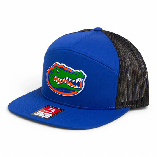 Florida Gators 2025 Final Four 3D Snapback Seven-Panel Flat Bill Trucker Hat- Royal/ Black
