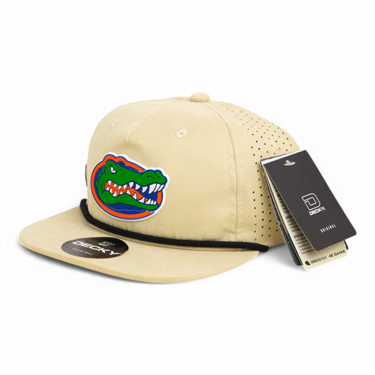 Florida Gators 2025 Final Four 3D Perforated Rope Hat- Birch/ Black