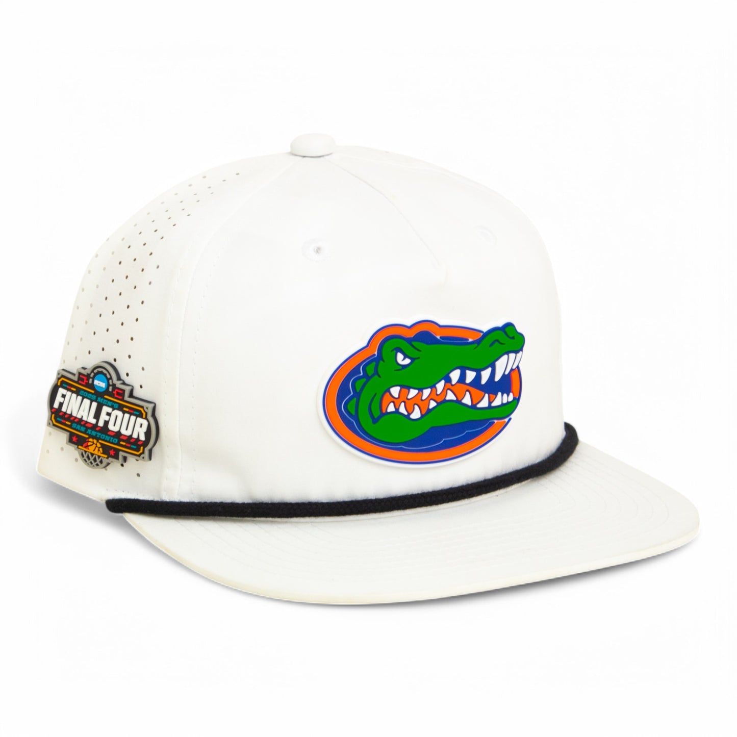 Florida Gators 2025 Final Four 3D Perforated Rope Hat- White/ Black