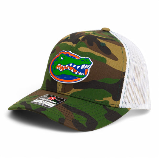 Florida Gators 2025 Final Four 3D Snapback Trucker Hat- Army Camo/ White