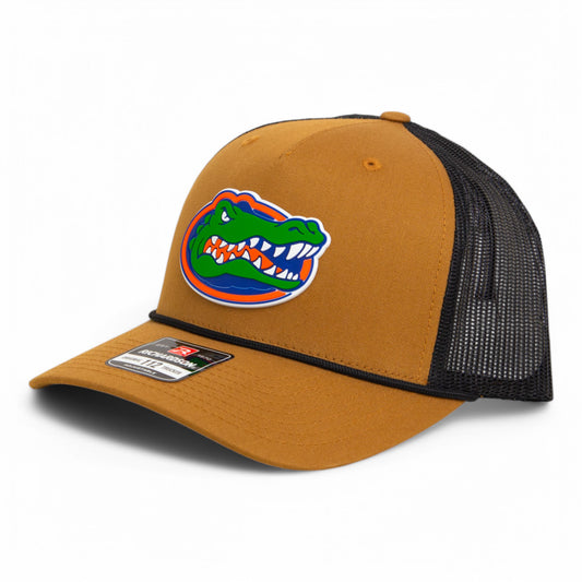 Florida Gators 2025 Final Four 3D Snapback Trucker Rope Hat- Caramel/ Black