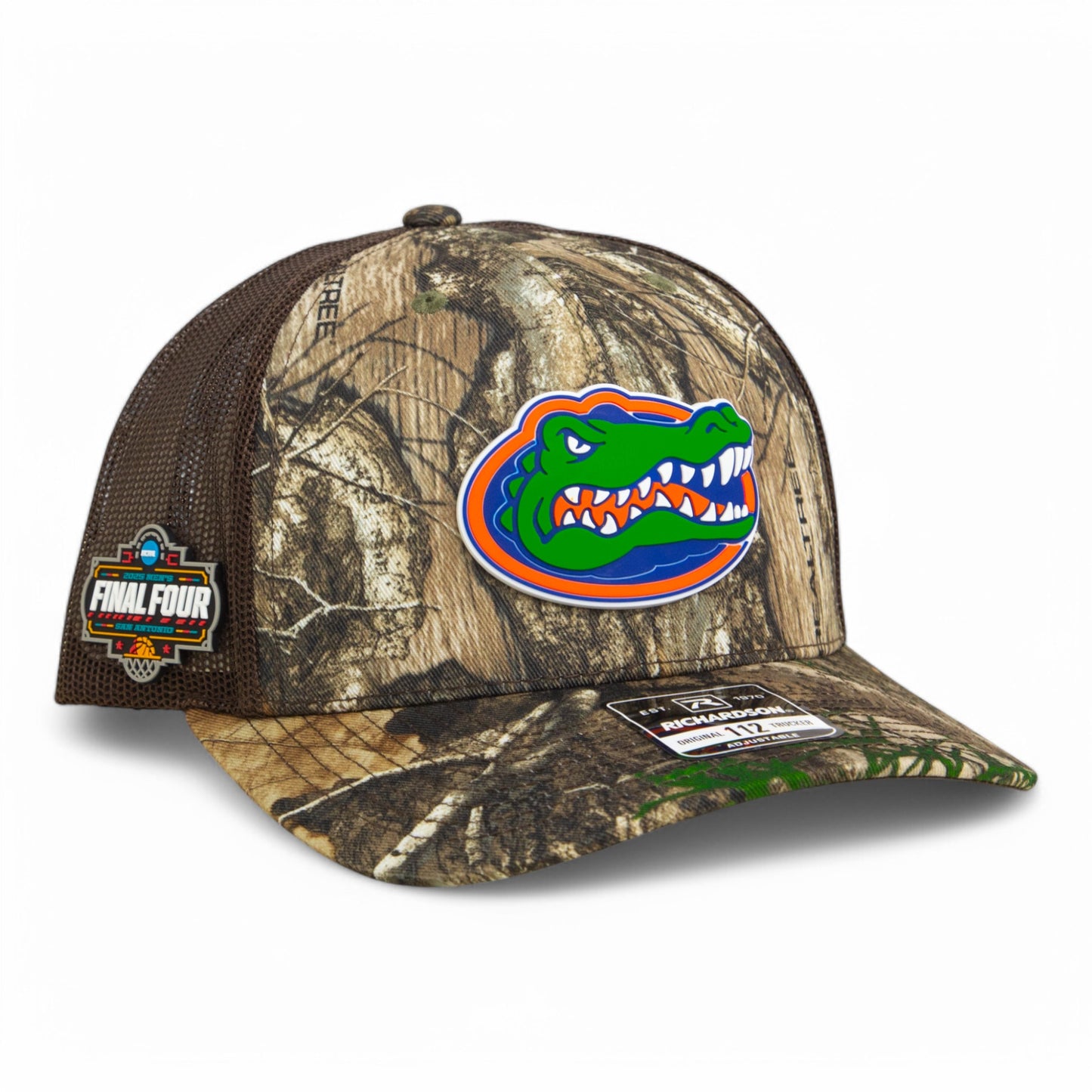 Florida Gators 2025 Final Four 3D Snapback Trucker Hat- Realtree Edge/ Brown