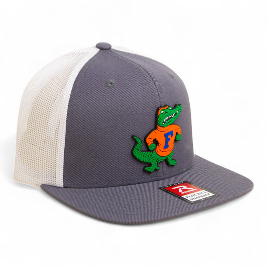 Florida Gators Retro Albert 3D Wool Blend Flat Bill Hat- Charcoal/ White