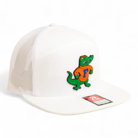 Florida Gators Retro Albert 3D Snapback Seven-Panel Flat Bill Trucker Hat- White