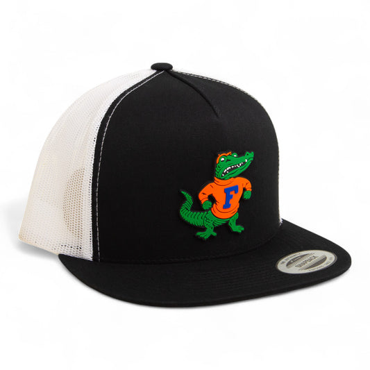 Florida Gators Retro Albert 3D YP Snapback Flat Bill Trucker Hat- Black/ White