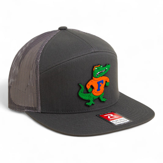 Florida Gators Retro Albert 3D Snapback Seven-Panel Flat Bill Trucker Hat- Charcoal
