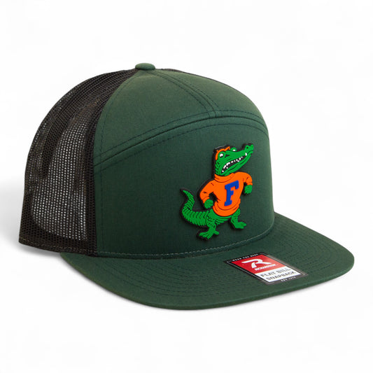 Florida Gators Retro Albert 3D Snapback Seven-Panel Flat Bill Trucker Hat- Dark Green/ Black