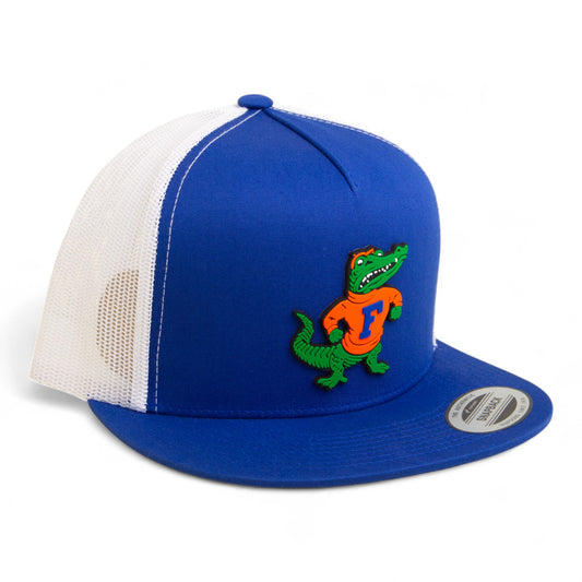 Florida Gators Retro Albert 3D YP Snapback Flat Bill Trucker Hat- Royal/ White