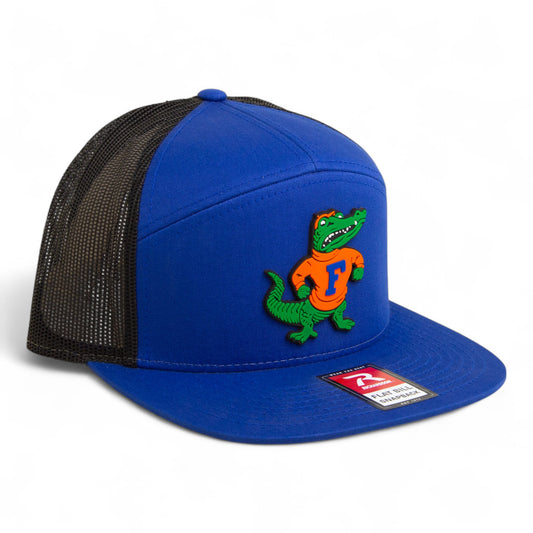 Florida Gators Retro Albert 3D Snapback Seven-Panel Flat Bill Trucker Hat- Royal/ Black