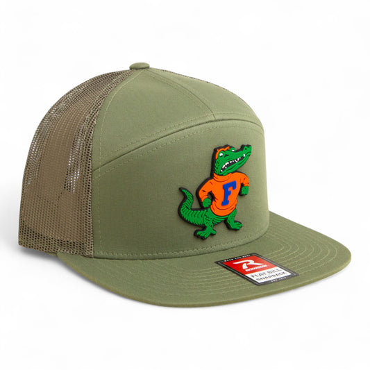 Florida Gators Retro Albert 3D Snapback Seven-Panel Flat Bill Trucker Hat- Loden Green