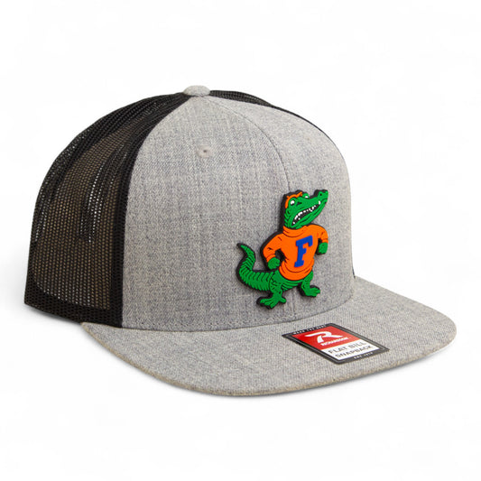 Florida Gators Retro Albert 3D Wool Blend Flat Bill Hat- Heather Grey/ Black