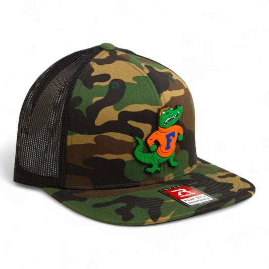 Florida Gators Retro Albert 3D Wool Blend Flat Bill Hat- Army Camo/ Black