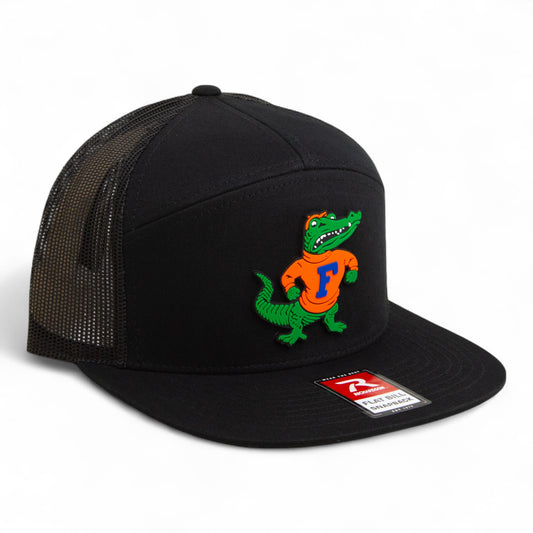 Florida Gators Retro Albert 3D Snapback Seven-Panel Flat Bill Trucker Hat- Black