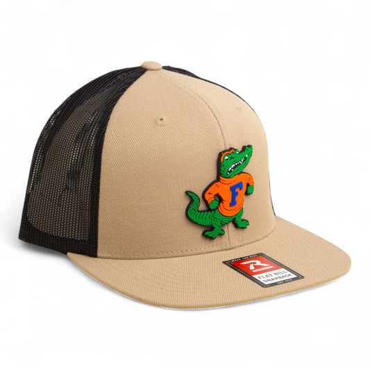 Florida Gators Retro Albert 3D Wool Blend Flat Bill Hat- Tan/ Black