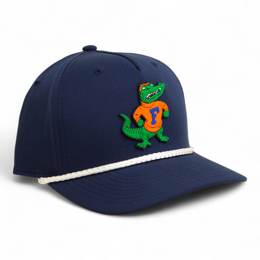 Florida Gators Retro Albert 3D Five Panel Classic Rope Hat- Navy/ White