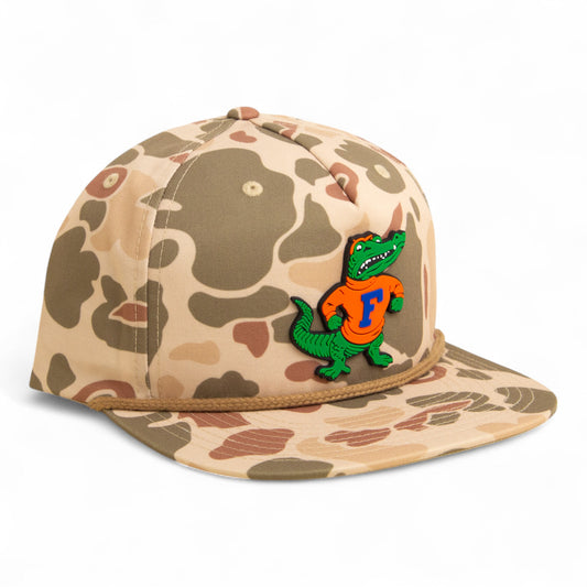 Florida Gators Retro Albert 3D Umpqua Rope Hat- Harvest Duck Camo/ Light Brown