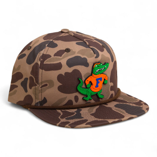 Florida Gators Retro Albert 3D Umpqua Rope Hat- Bark Duck Camo/ Brown