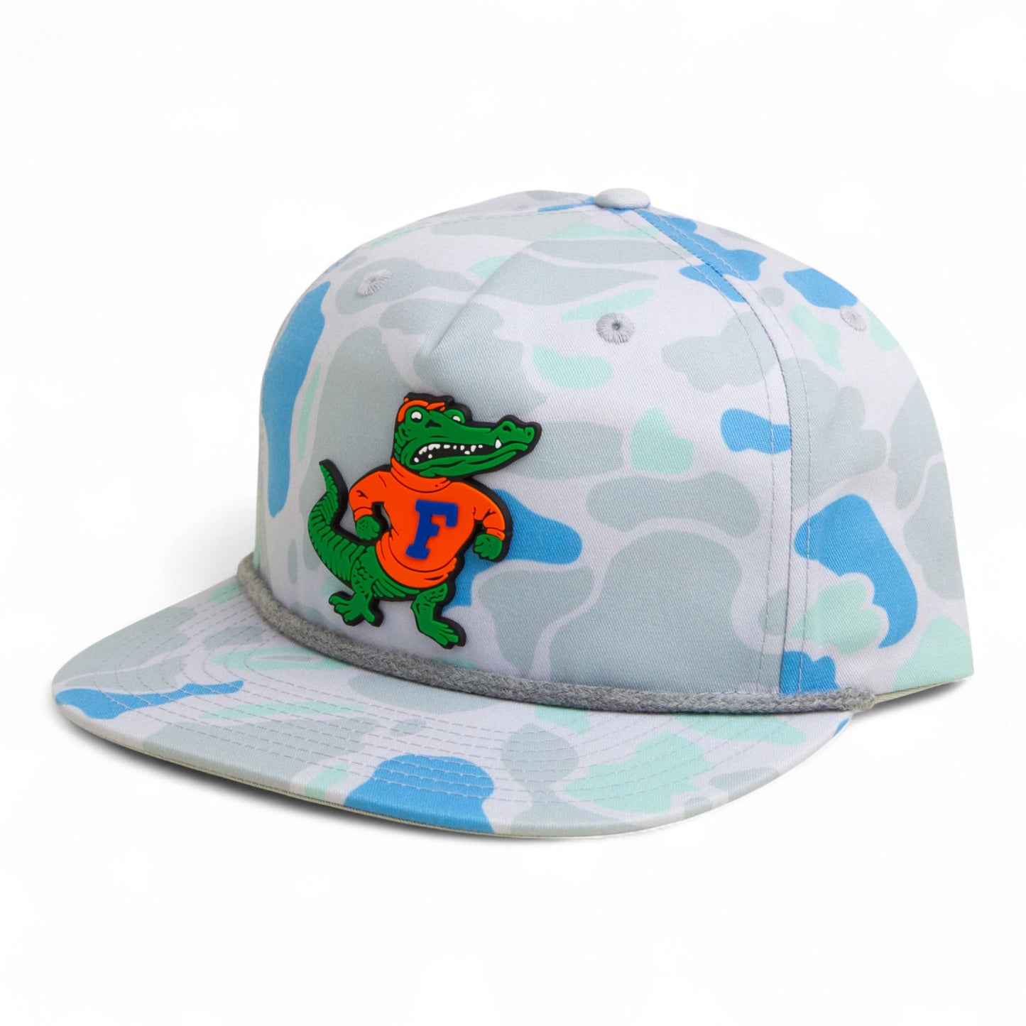 Florida Gators Retro Albert 3D Umpqua Rope Hat- Saltwater Duck Camo/ Charcoal