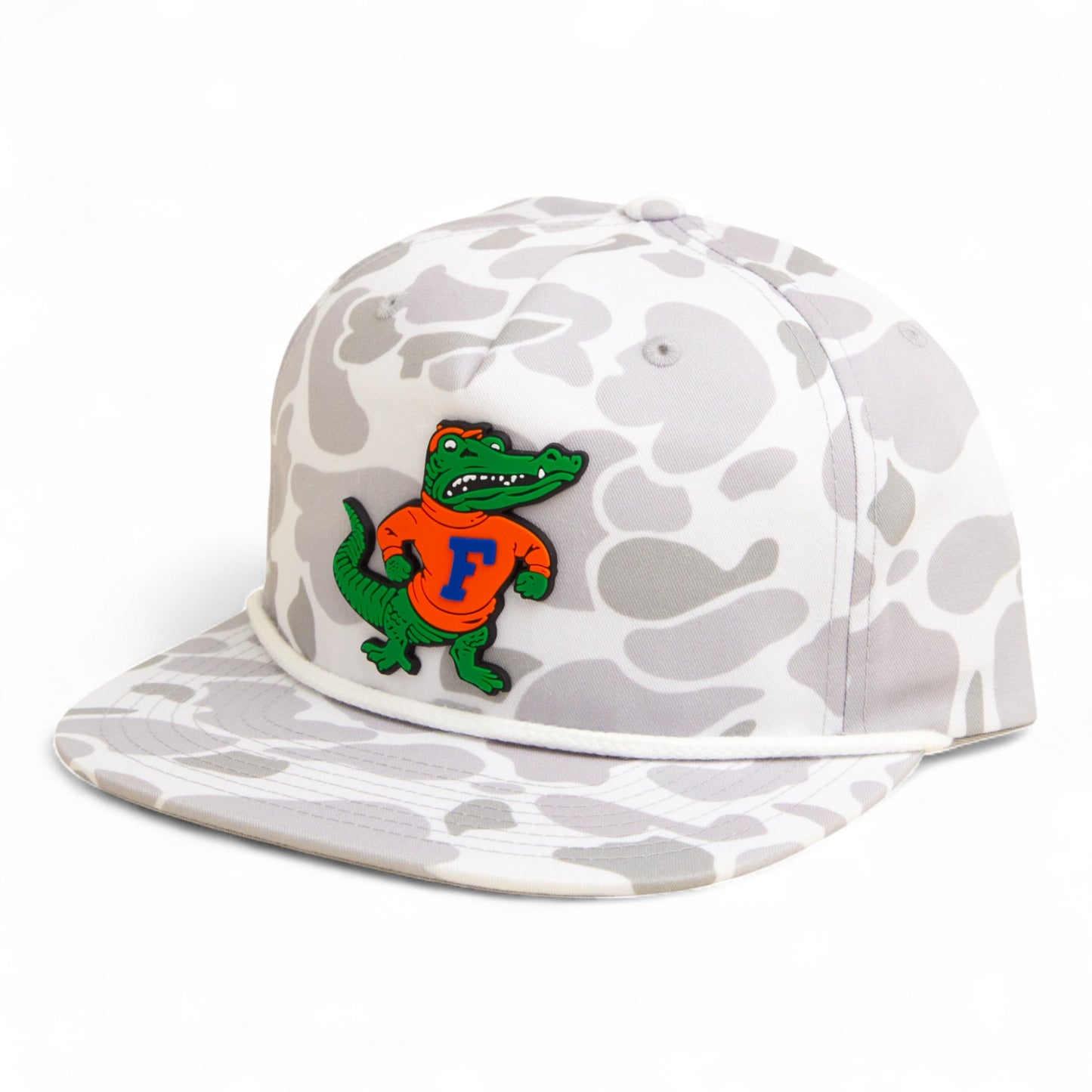 Florida Gators Retro Albert 3D Umpqua Rope Hat- Blizzard Duck Camo/ White