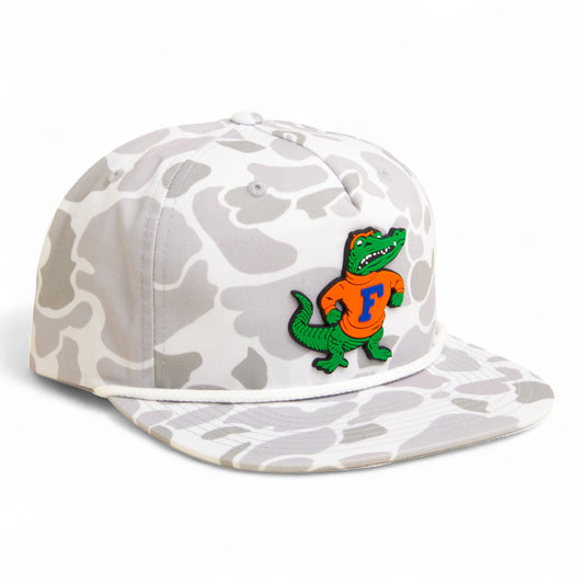 Florida Gators Retro Albert 3D Umpqua Rope Hat- Blizzard Duck Camo/ White