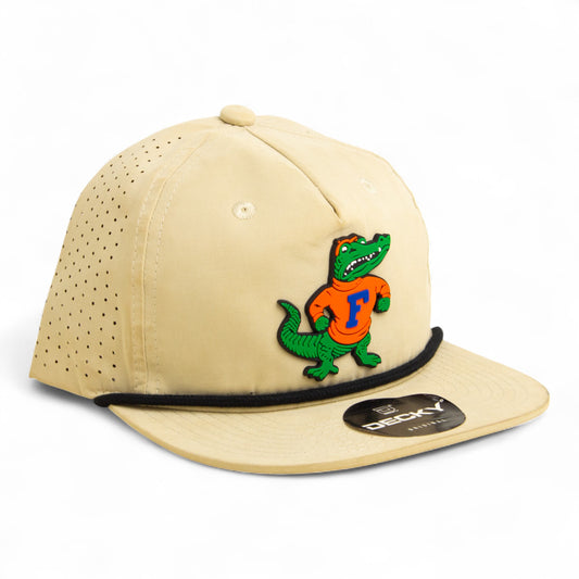 Florida Gators Retro Albert 3D Perforated Rope Hat- Birch/ Black