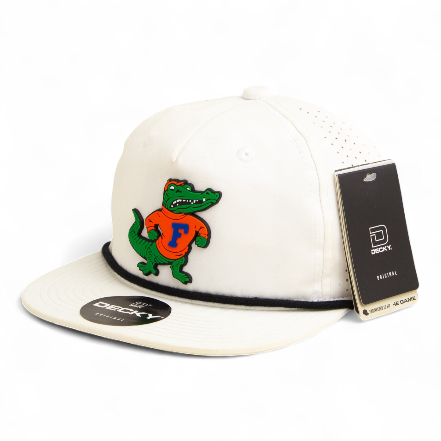 Florida Gators Retro Albert 3D Perforated Rope Hat- White/ Black