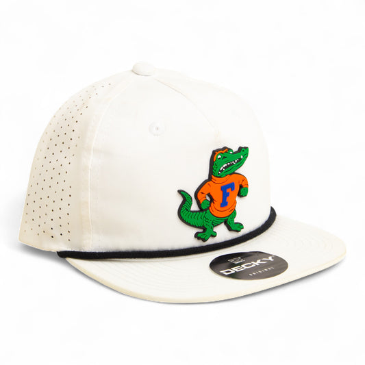 Florida Gators Retro Albert 3D Perforated Rope Hat- White/ Black