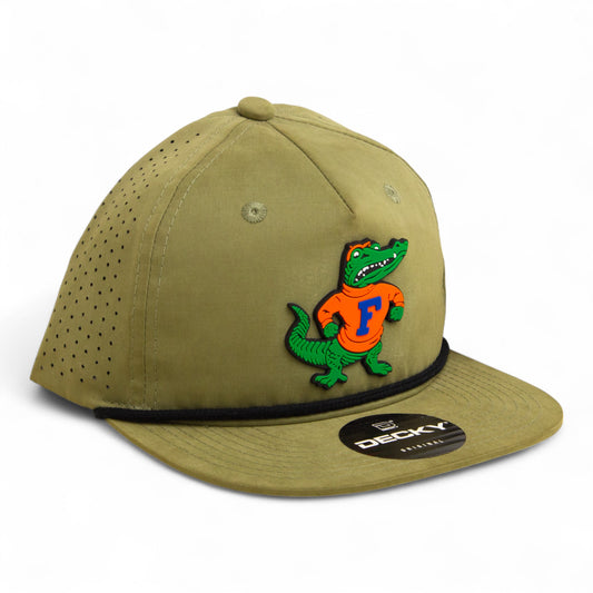 Florida Gators Retro Albert 3D Perforated Rope Hat- Loden/ Black